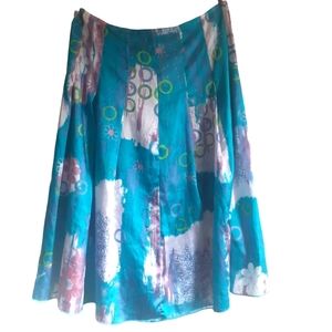 United Colors of Benetton Vintage Women's Multicolour Pleated Skirt Size 40